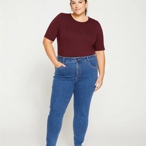 Universal Standard Odeon Rinse Petite Skinny Jeans - SIZE 18